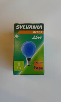 Sylvania Decor 25W  230V  E14  blau (99 x 08752) oder rot (202 x 08753) lieferbar